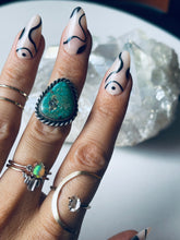 Load image into Gallery viewer, Size 8 Vintage Turquoise and Sterling Silver Ring