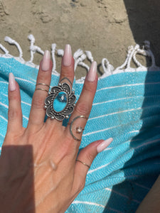 Gorgeous Size 8(adjustable) Sterling and Turquoise Ring