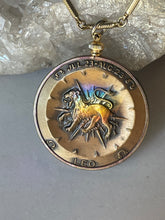 Load image into Gallery viewer, Gold Leo Bicentennial Coin Necklace