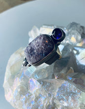 Load image into Gallery viewer, Size 6 Boho Sterling Silver and Amethyst Ring