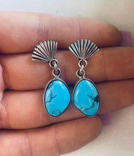 Load image into Gallery viewer, Sterling and Genuine Turquoise Earrings