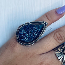 Load image into Gallery viewer, Size 6 Stunning Sterling Silver and Druzy Ring