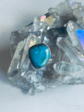 Load image into Gallery viewer, Size 7.5 Turquoise and Sterling Silver Ring