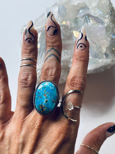 Gorgeous Sterling Silver and Genuine Turquoise Ring