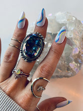 Load image into Gallery viewer, Size 5.5 Tourmalated Purple Druzy Ring