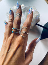 Load image into Gallery viewer, Size 10 Sterling and Turquoise Stackers