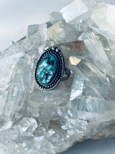 Load image into Gallery viewer, Size 7.5 Vintage Turquoise and Sterling Ring