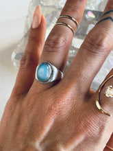 Load image into Gallery viewer, Size 7.25 Sterling and Moonstone Ring