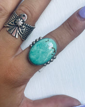 Load image into Gallery viewer, Size 9 Stunning Sterling Silver and Genuine Turquoise Ring