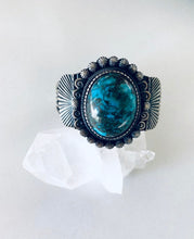Load image into Gallery viewer, Gorgeous Turquoise and Sterling Silver Cuff