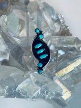 Load image into Gallery viewer, Vintage Size 6.5 Turquoise and Sterling Ring