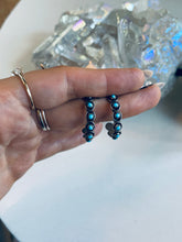 Load image into Gallery viewer, Vintage Sterling and Genuine Turquoise Petit Point Earrings