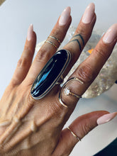 Load image into Gallery viewer, Size 10 Sterling Silver and Onyx Ring