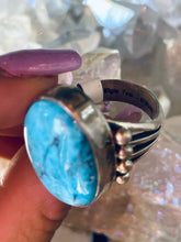 Load image into Gallery viewer, Size 9 Stunning Sterling Silver and Genuine Turquoise Ring