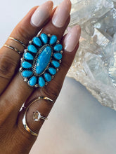 Load image into Gallery viewer, Size 7 Turquoise and Sterling Silver Ring