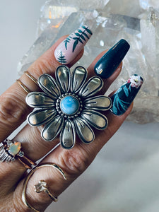 Size 7 Sterling and Turquoise Ring