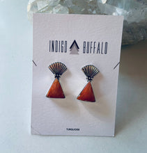 Load image into Gallery viewer, Sterling and Genuine Spiny Oyster Earrings