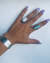 Load image into Gallery viewer, Size 9 Stunning Sterling Silver and Genuine Turquoise Ring