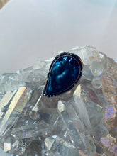Load image into Gallery viewer, Size 6 Tourmalated Druzy and Sterling Silver Ring