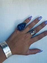 Load image into Gallery viewer, Size 6 Stunning Sterling Silver and Druzy Ring