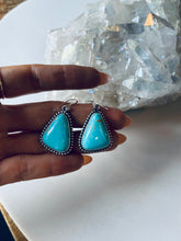 Load image into Gallery viewer, Turquoise and Sterling Triangle Dangle