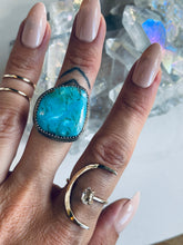 Load image into Gallery viewer, Size 7.5 Turquoise and Sterling Silver Ring