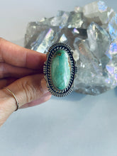 Load image into Gallery viewer, Size 7.5 Sterling and Turquoise Ring