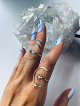 Load image into Gallery viewer, Size 6.5 Sterling and Turquoise Stacker