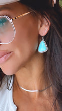 Load image into Gallery viewer, Turquoise and Sterling Triangle Dangle