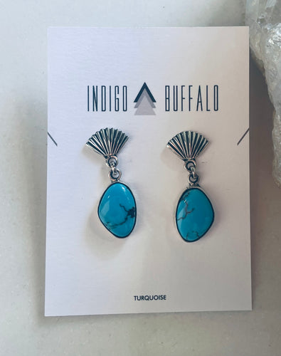 Sterling and Genuine Turquoise Earrings