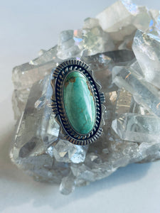 Size 7.5 Sterling and Turquoise Ring