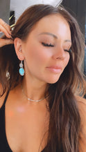Load image into Gallery viewer, Sterling and Genuine Turquoise Nugget Earrings