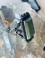 Load image into Gallery viewer, Size 12 Stunning Sterling Silver and Genuine Turquoise Rectangle Ring
