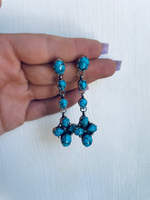Load image into Gallery viewer, Sterling and Genuine Turquoise Nugget Earrings