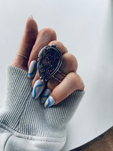 Load image into Gallery viewer, Size 5.5 Grape Tourmalated Druzy and Sterling Ring
