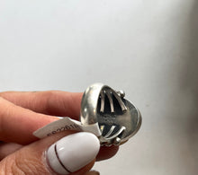Load image into Gallery viewer, Size 8 Turquoise and Sterling Silver Ring