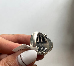 Size 8 Turquoise and Sterling Silver Ring