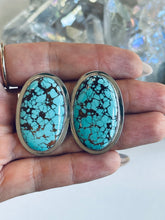 Load image into Gallery viewer, Sterling and Genuine Turquoise Nugget Earrings