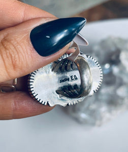 Size 7 Stunning Sterling Silver and Genuine Turquoise Ring