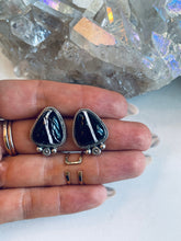 Load image into Gallery viewer, Sterling and Genuine White Buffalo Earrings