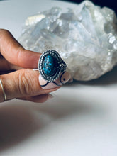 Load image into Gallery viewer, Size 7 Vintage Turquoise and Sterling Silver Ring