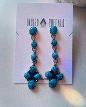 Load image into Gallery viewer, Sterling and Genuine Turquoise Nugget Earrings