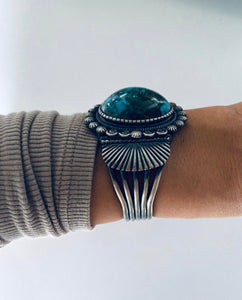 Gorgeous Turquoise and Sterling Silver Cuff