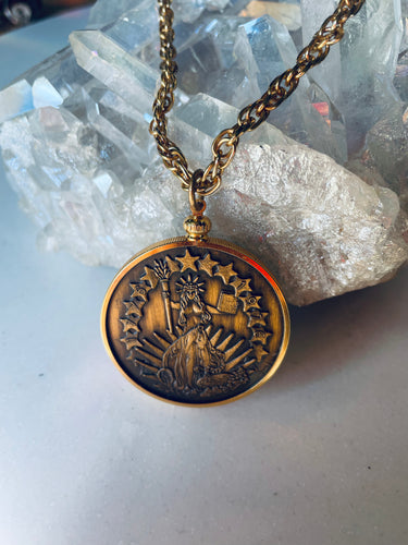 Gold Bicentennial Coin Necklace