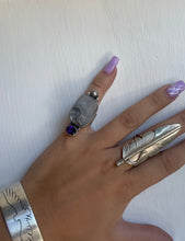 Load image into Gallery viewer, Size 6 Boho Sterling Silver and Amethyst Ring