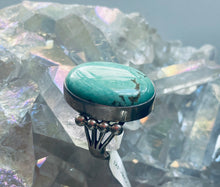 Load image into Gallery viewer, Size 9 Stunning Sterling Silver and Genuine Turquoise Ring