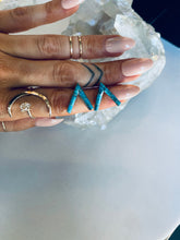 Load image into Gallery viewer, Triangle Turquoise and Sterling Inlay