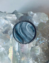 Load image into Gallery viewer, Size 6 Stunning Sterling Silver and Druzy Circle Ring