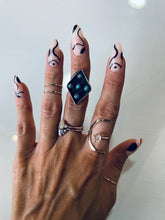 Load image into Gallery viewer, Size 4.75 Vintage Sterling Silver and Genuine Turquoise Ring