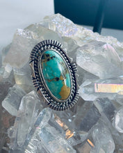 Load image into Gallery viewer, Size 7 Stunning Sterling Silver and Genuine Turquoise Ring